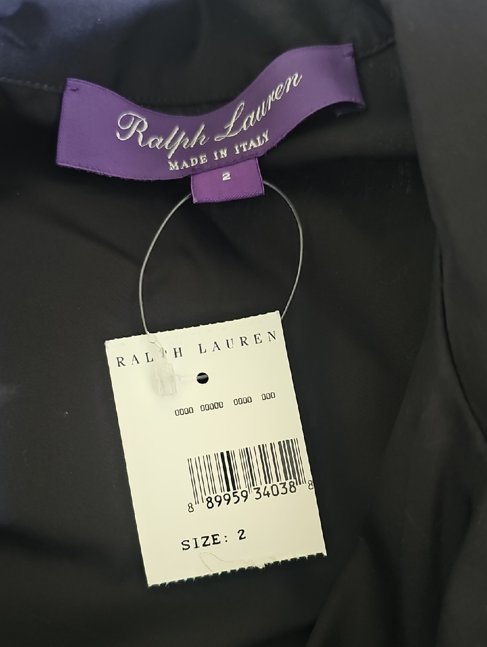 Ralph Lauren Purple Label Black Button Front Shirt - Picture 6 of 6